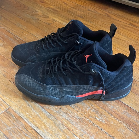 Nike Air Jordan Retro 12 XII Low Max Black Leather 308317-003 Size 12 - Picture 4 of 9